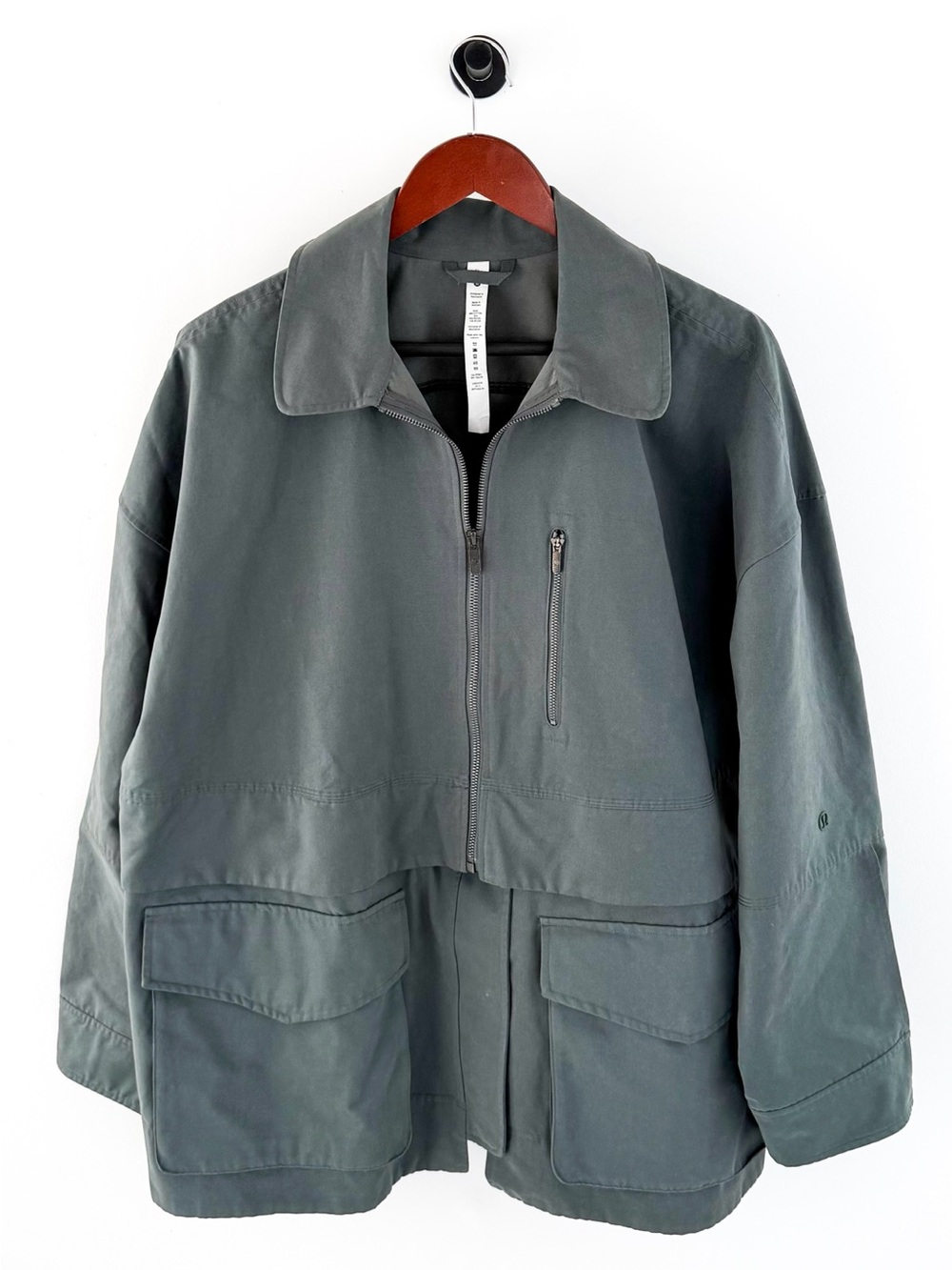 NEW Lululemon Men's Green-Gray Zip-Front Utility Field Jacket XL Detachable